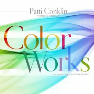 Colorful abstract design with text overlay.