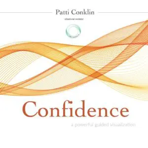 Abstract orange waves with "Confidence" text.