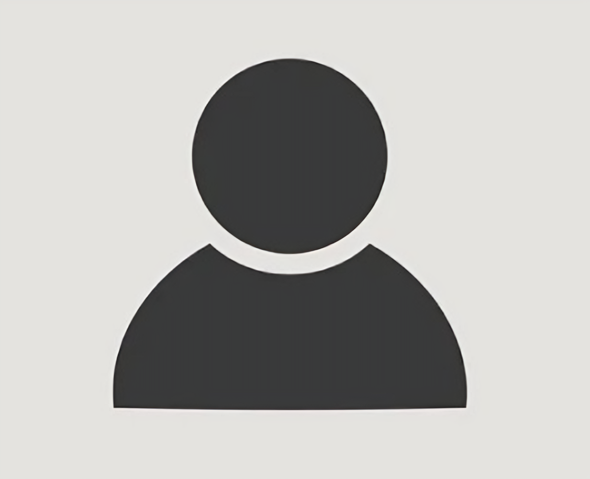 Silhouette of a person on gray background.