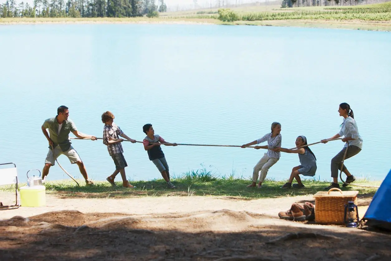 tug of war to stay balanced